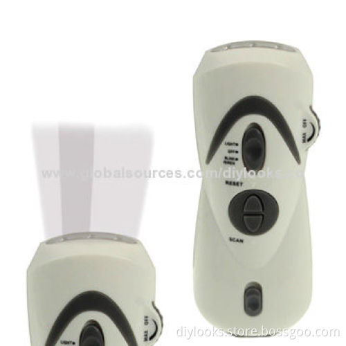 Mini Crank Dynamo and Flashlight Radio, 76-108MHz Range of Radio, 0.25W Speaker Voltage
